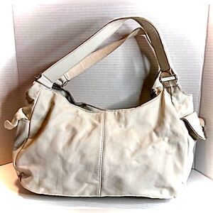 J Jill Cream Leather Shoulder Bag
